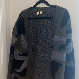 Anthropologie Camo Cardigan
